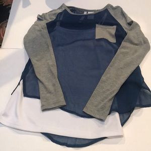 Mesh long sleeve youth tee